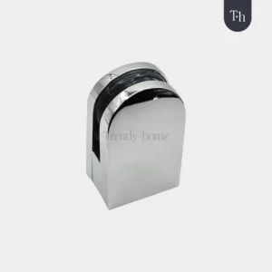 Pinza oval para vidrio, base recta Barandas
