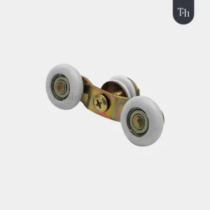 Rueda doble para puerta de vidrio