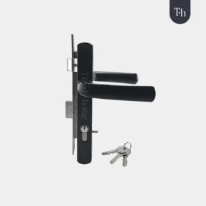 Chapa batiente para perfil de aluminio negro